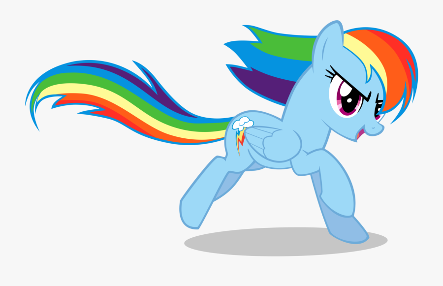 Pony Clipart Rainbow Dash - My Little Pony Rainbow Dash Running, Transparent Clipart
