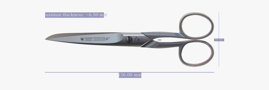 Dovo 285 606 Satin Finish Scissors With It"s Measures - Shear, Transparent Clipart