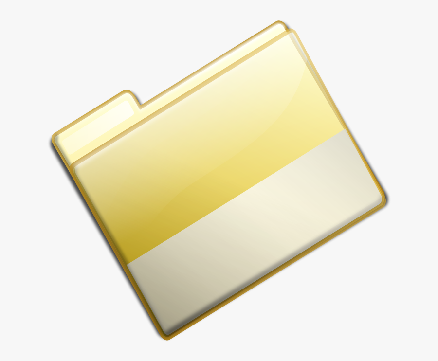 Closed Simple Yellow Folder - Brochure, Transparent Clipart