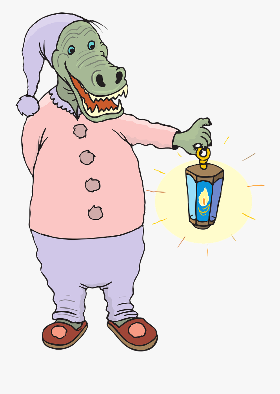 Alligator Cap Santa Free Photo - Alligator In Pajamas Clipart, Transparent Clipart
