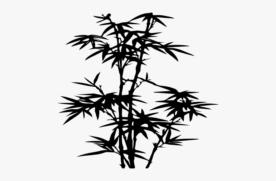 Bamboo Silhouette Png, Transparent Clipart