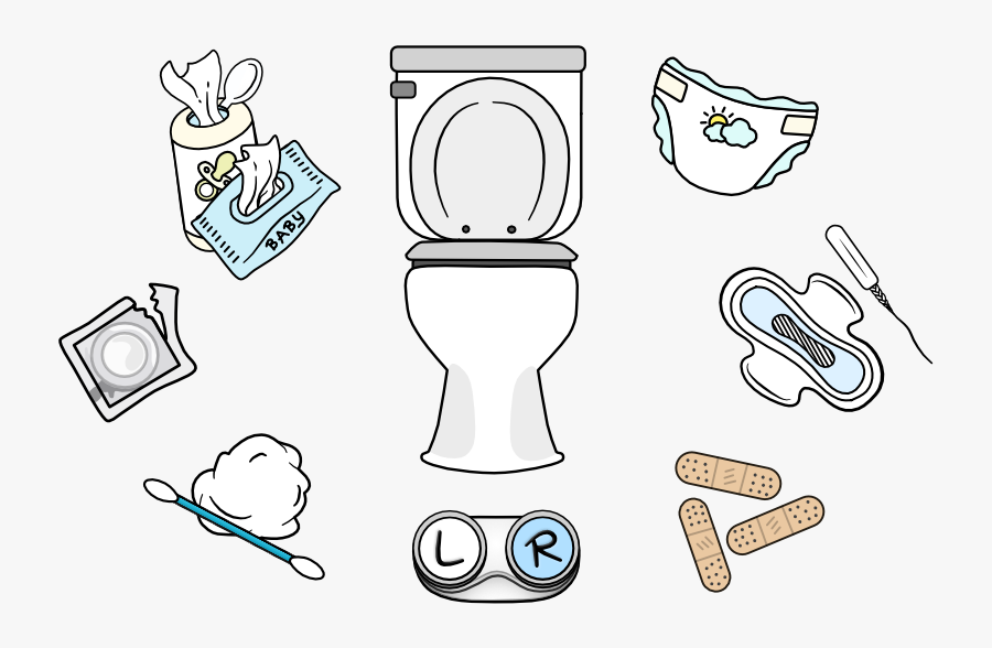 Toilet Septic System Psa "do Not Flush - Cartoon, Transparent Clipart