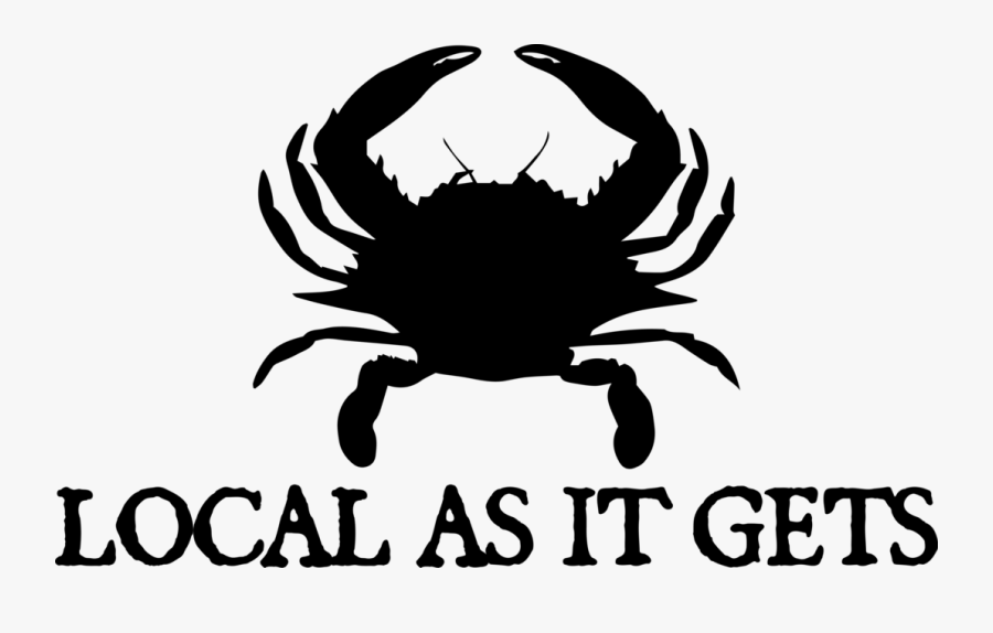 Blue Crab Silhouette, Transparent Clipart