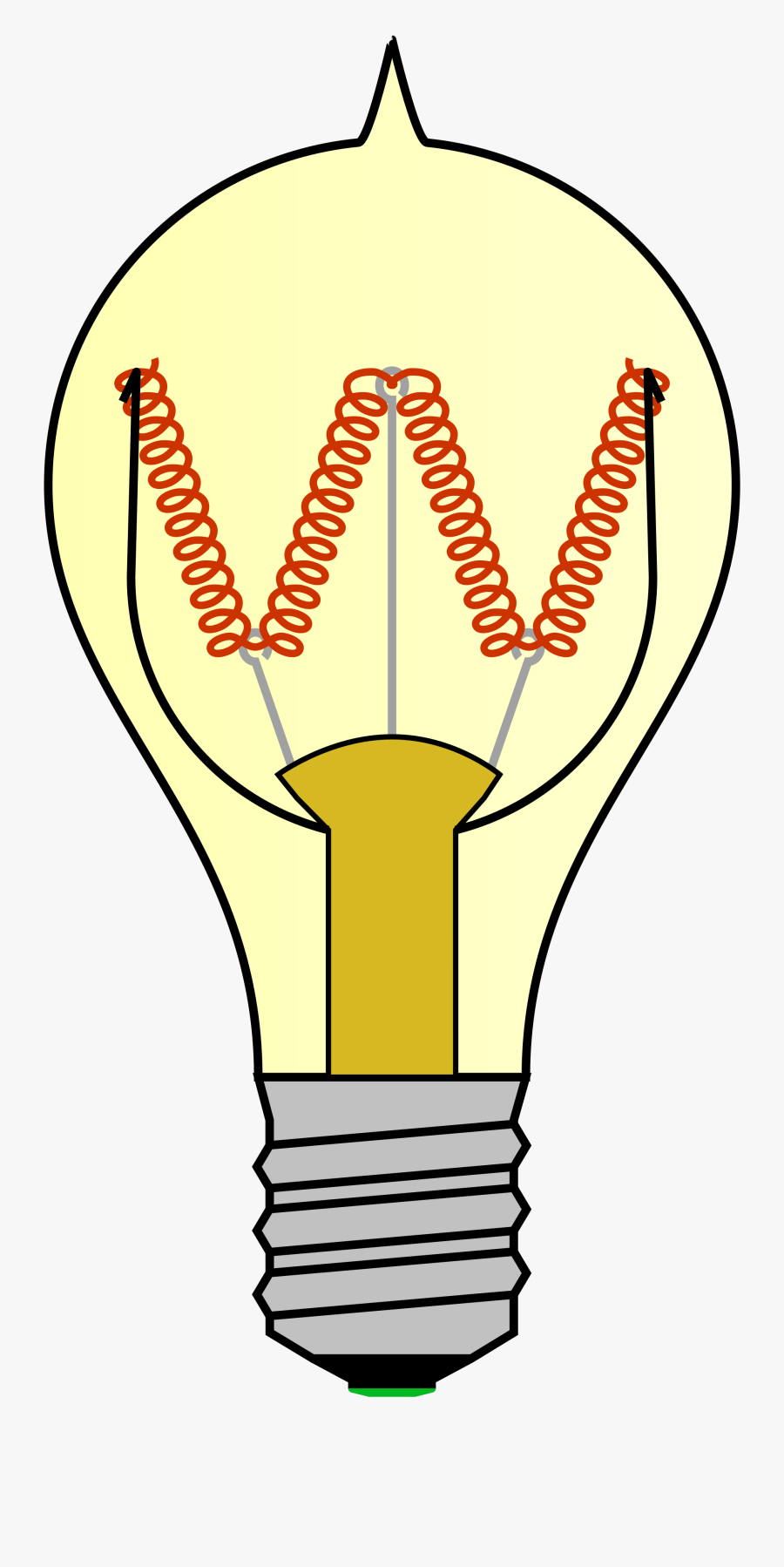 Transparent Lightbulb Clipart Transparent - Diagram Incandescent Light Bulb, Transparent Clipart