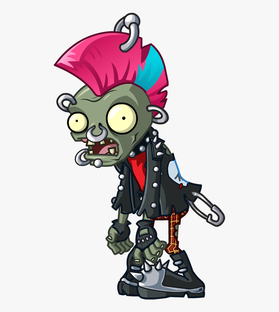 Zombie Free Png Image - Plants Vs Zombies Punk, Transparent Clipart