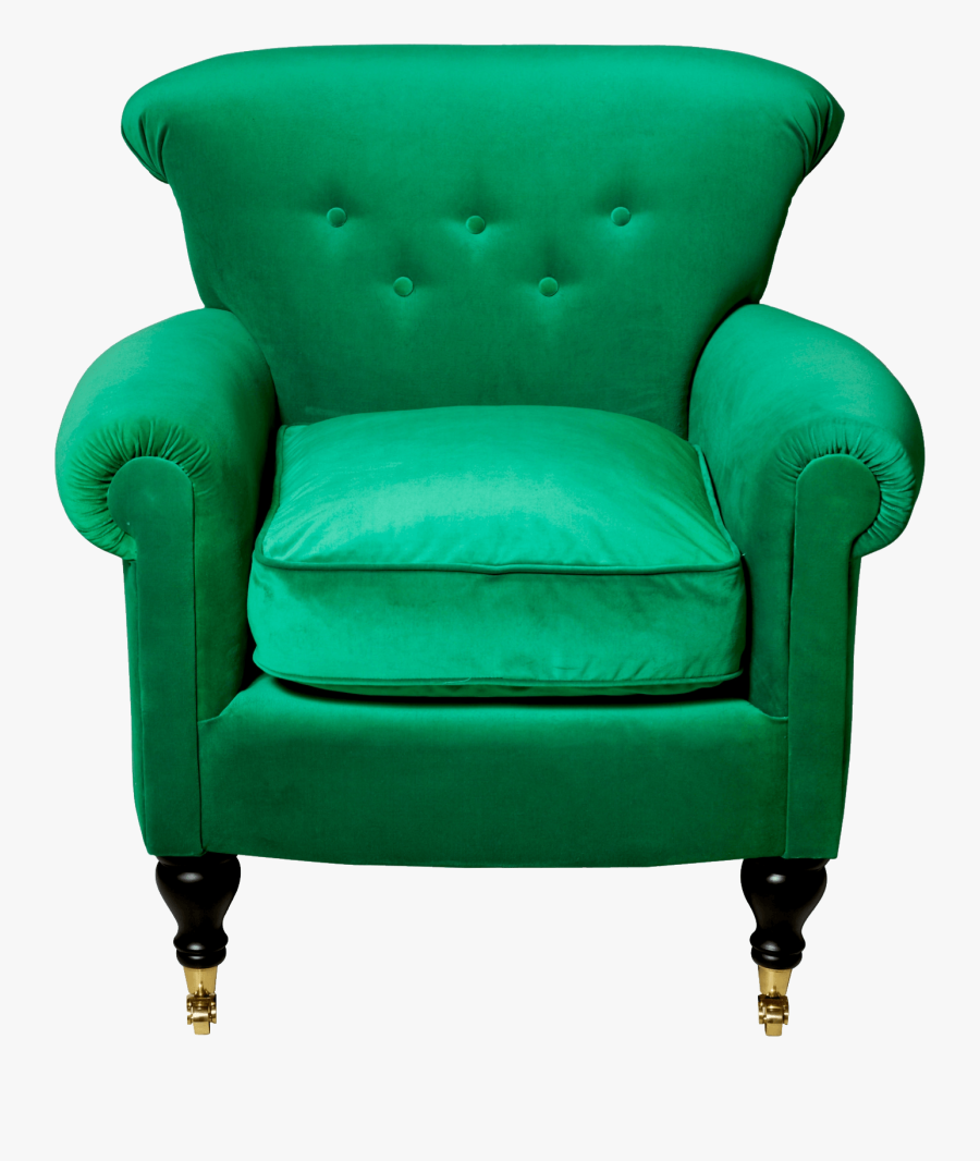 Comfy Green Armchair - Green Armchair Clipart, Transparent Clipart