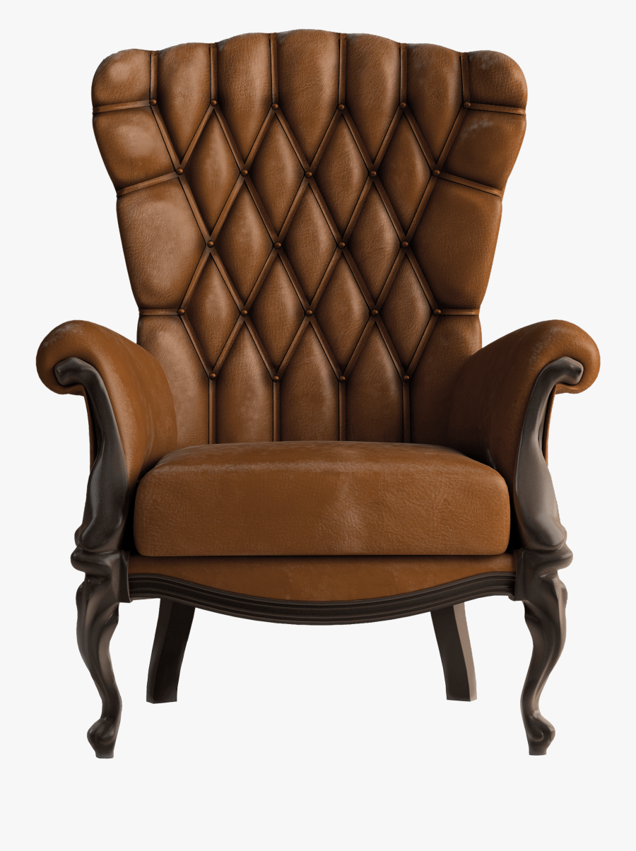 Armchair Vintage Brown, Transparent Clipart