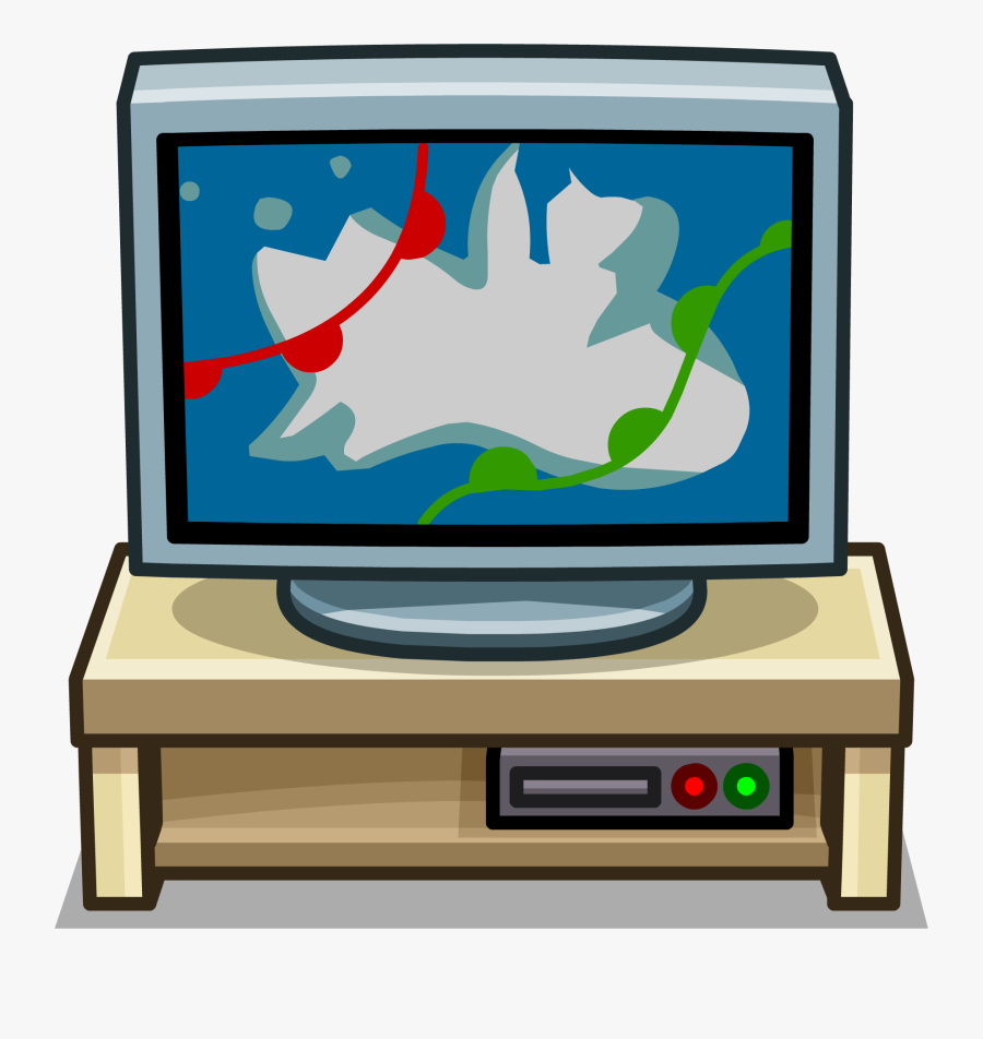 Official Club Penguin Online Wiki - Tv Stand Clipart, Transparent Clipart