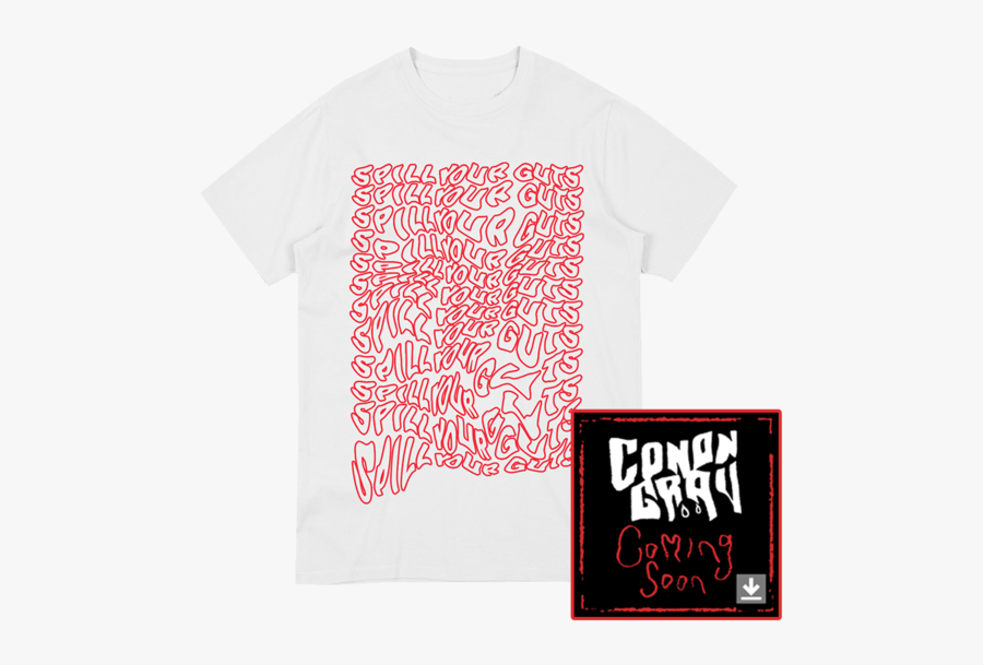 Spill Your Guts Repeat Tee Digital Album Preorder - Conan Gray Comfort Crowd Tour Merch, Transparent Clipart