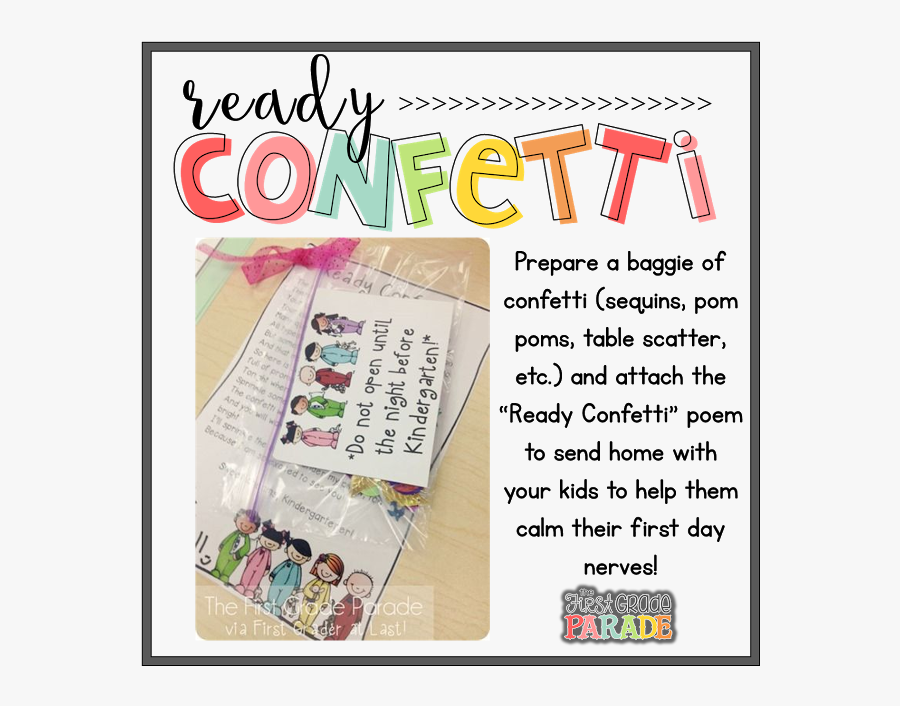 Night Before Kindergarten Confetti, Transparent Clipart