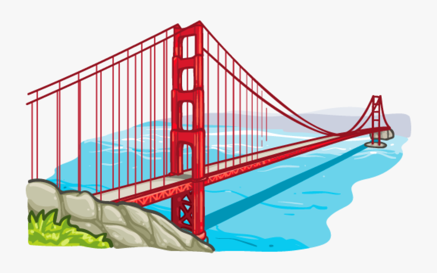 Transparent Stone Bridge Clipart - Golden Gate Bridge Png, Transparent Clipart