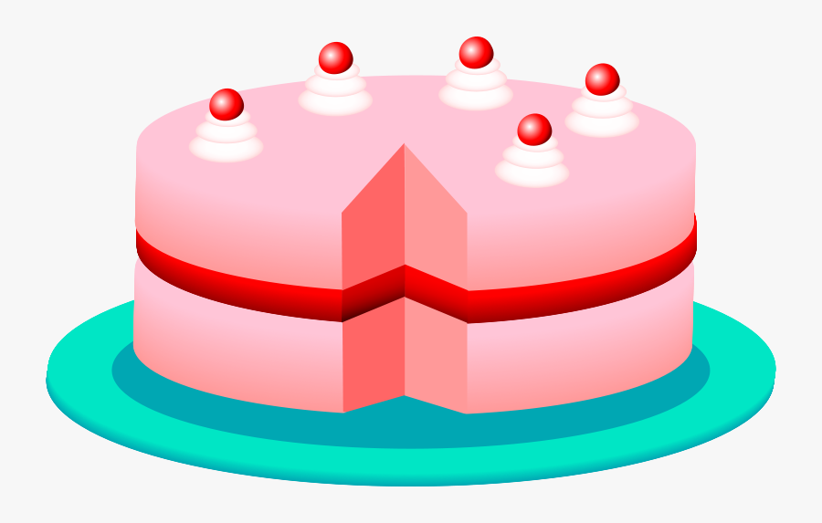 Pink Cake - Free Clip Art Cake, Transparent Clipart