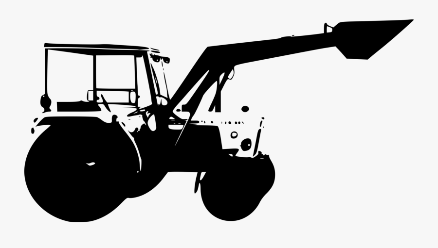 Angle,monochrome Photography,motor Vehicle - David Brown Tractor Silhouette, Transparent Clipart