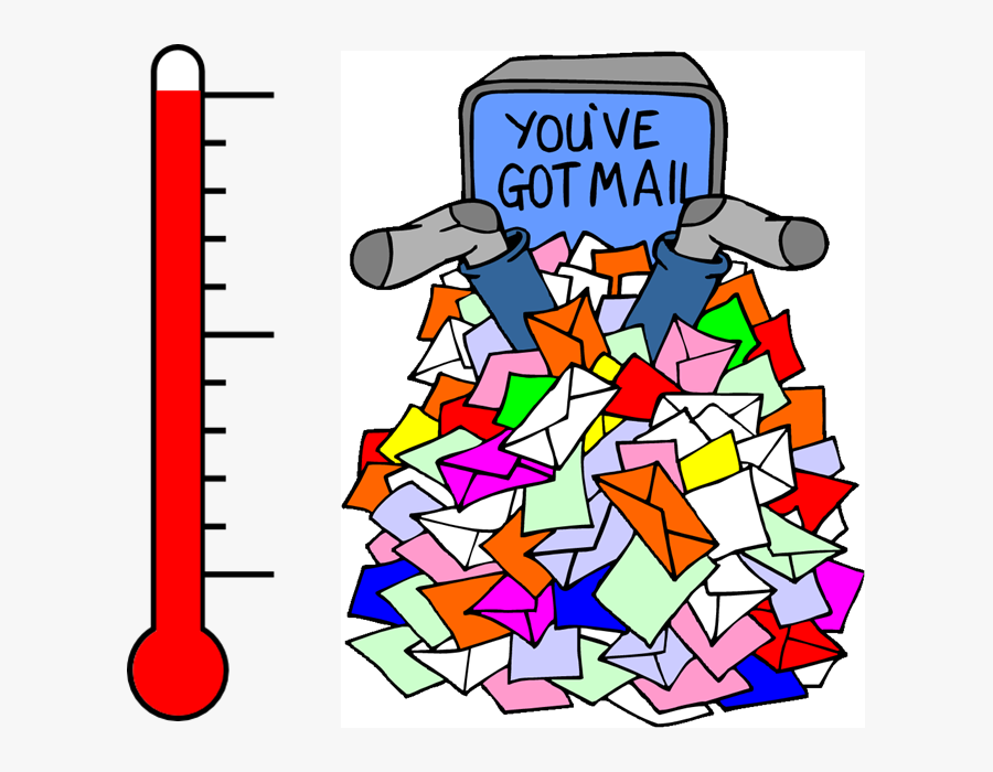 Mail Clipart Email Etiquette - Drowning In Emails Gif, Transparent Clipart