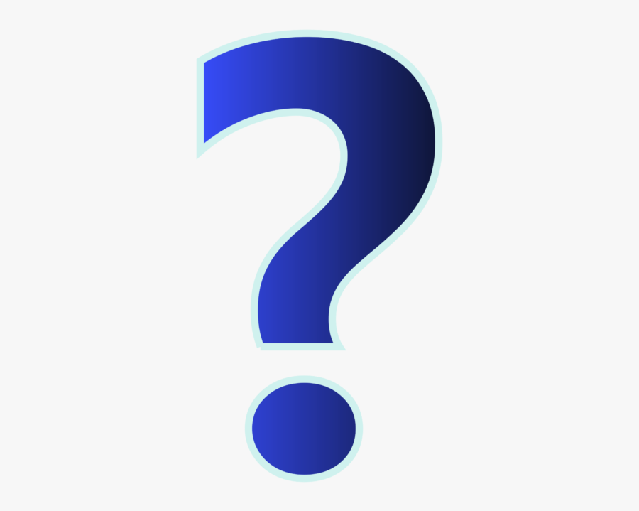 Blue Question Mark Transparent Background, Transparent Clipart