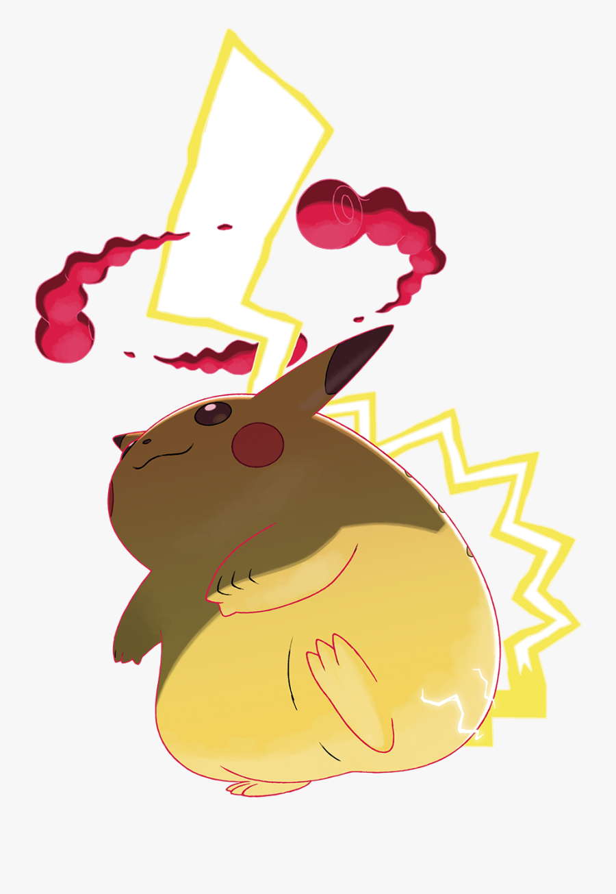 Gigantamaxing Pikachu, Transparent Clipart