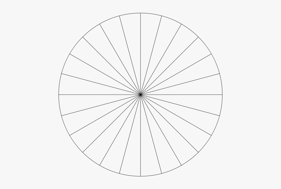 24 Slice Pizza Png Clip Arts - Protractor 360 Degrees Printable, Transparent Clipart