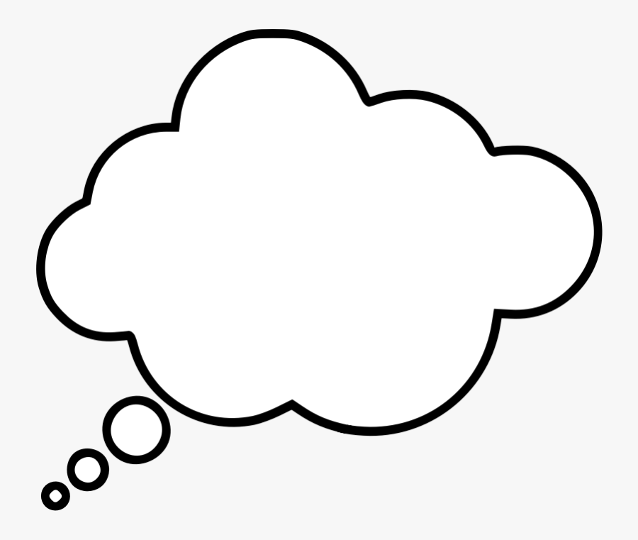 Text, Images, Music, Video - Thought Bubble Icon White, Transparent Clipart