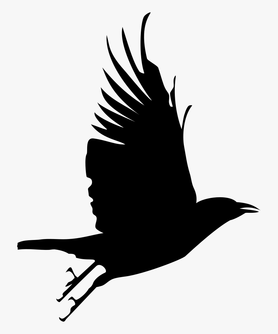 Transparent Superhero Clipart Png - Flying Crow Silhouette Png, Transparent Clipart