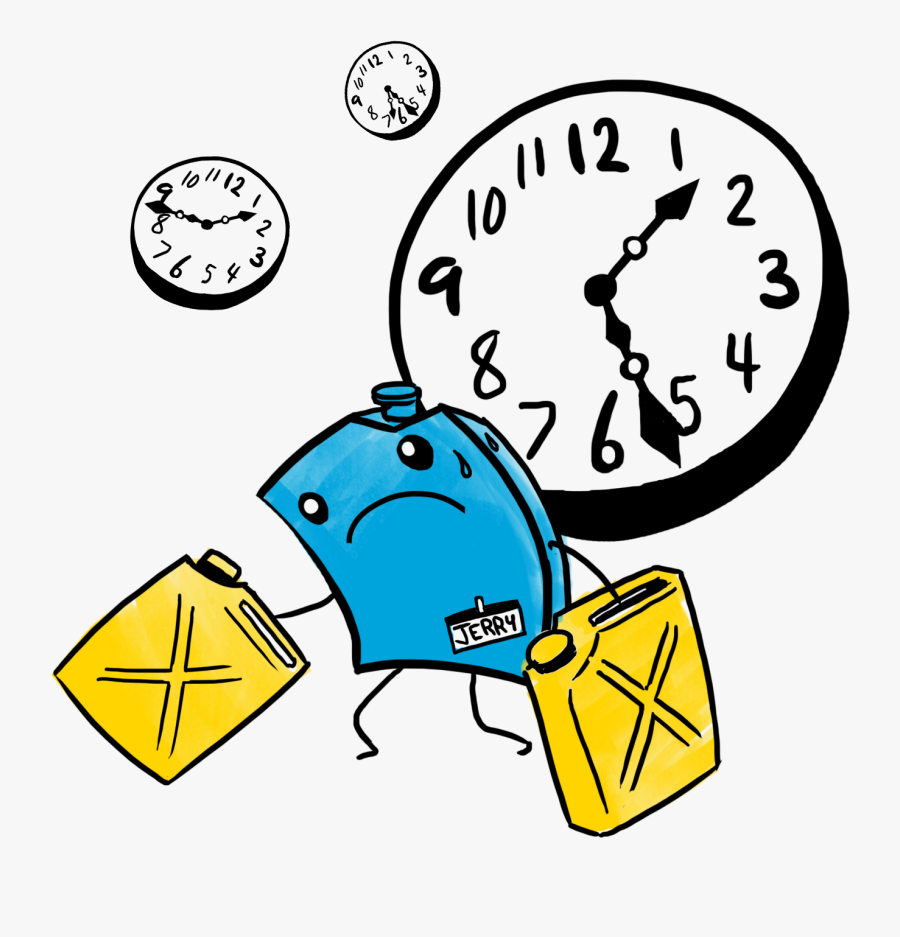 Jerry Can Time Getting Water, Transparent Clipart