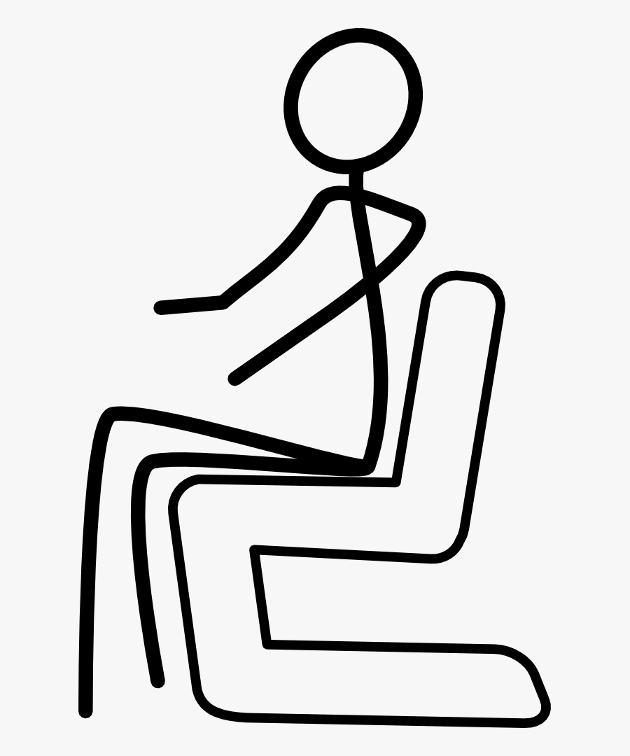 Onlinelabels Clip Art - Stick Figure Sitting Down, Transparent Clipart