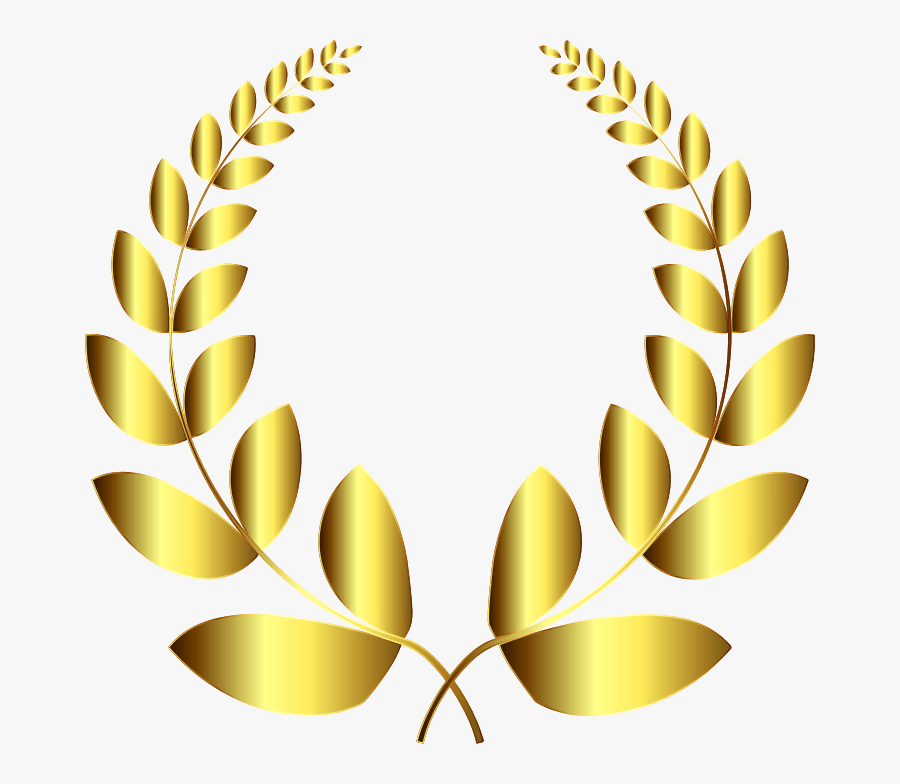 Gold Laurel Wreath Clipart, Transparent Clipart