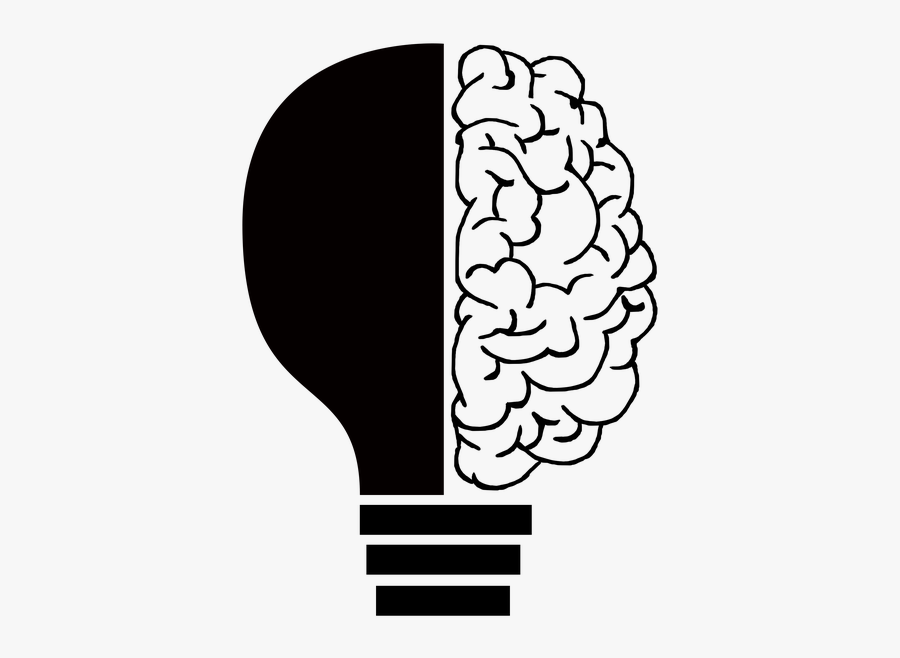 Brain Light Bulb Png, Transparent Clipart