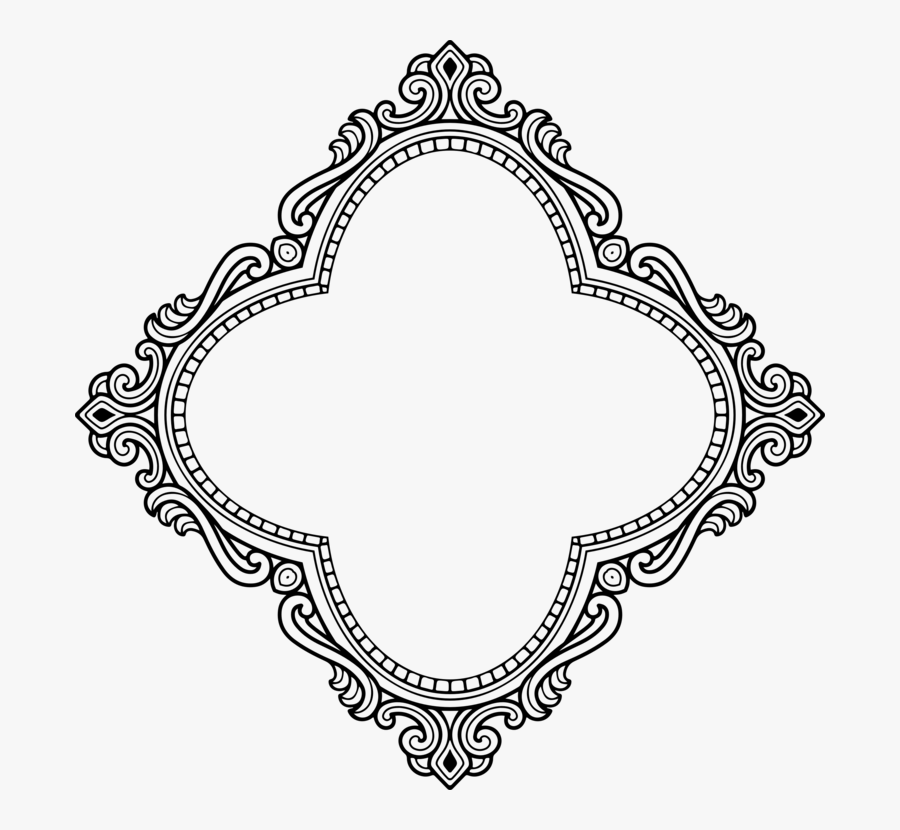 Line Art,symmetry,area - Vintage Circle Frame Png, Transparent Clipart