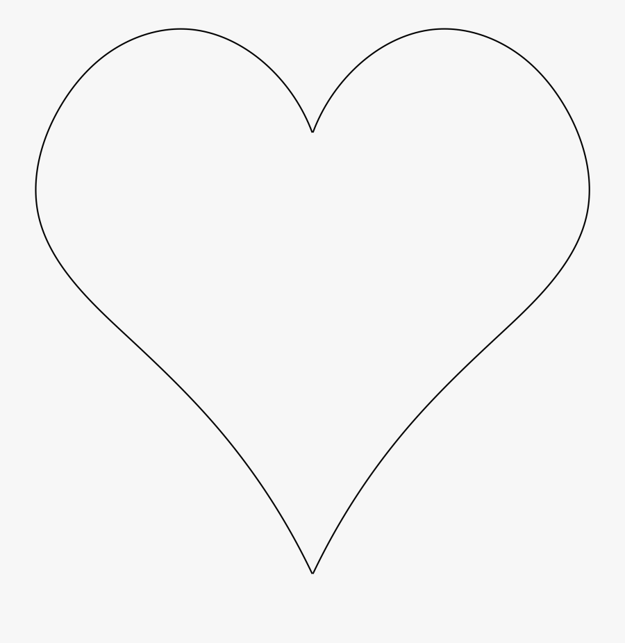 Heart Outline Clipart Black And White Vector Library - Heart, Transparent Clipart