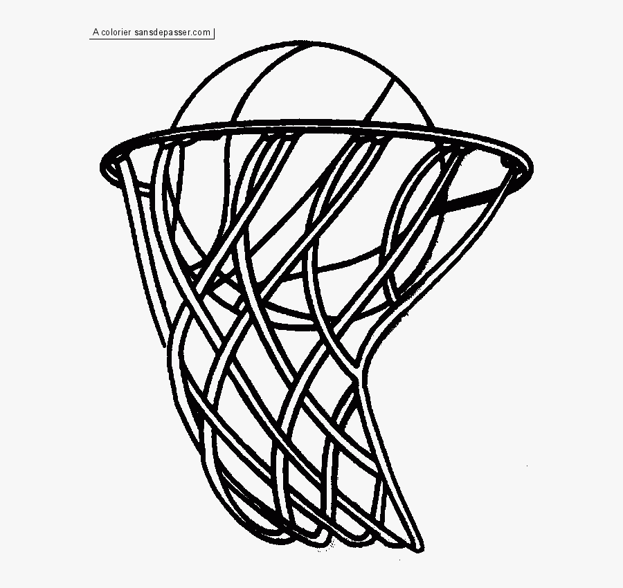 Basketball Clipart Black And White - Basketball Net, Transparent Clipart