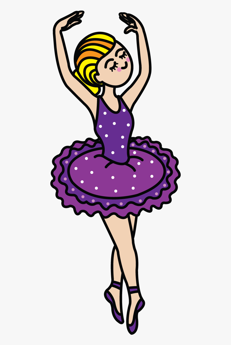 Easy To Draw Cartoon Ballerina Clipart , Png Download - Easy To Draw Cartoon Ballerina, Transparent Clipart