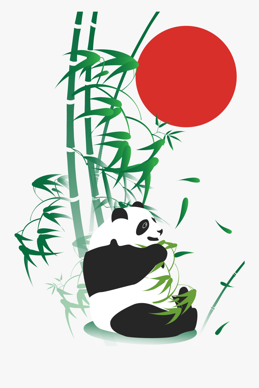 Clipart Panda Bamboo Drawing - Panda And Bamboo Drawing, Transparent Clipart
