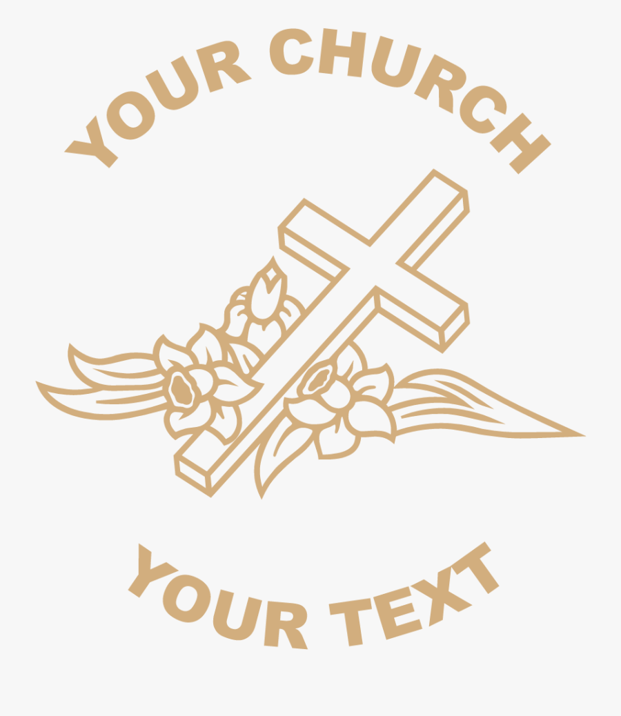 Customize Any Religious Fundraiser Sticker - Cross, Transparent Clipart