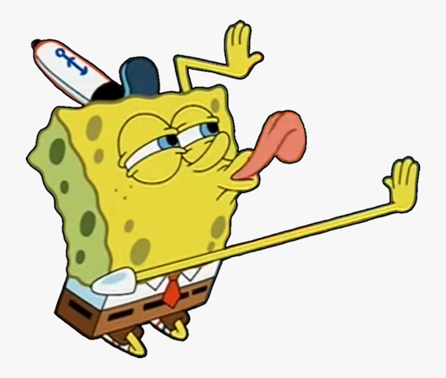 Spongebob Licking Transparent Clipart , Png Download - Spongebob Licking Meme, Transparent Clipart
