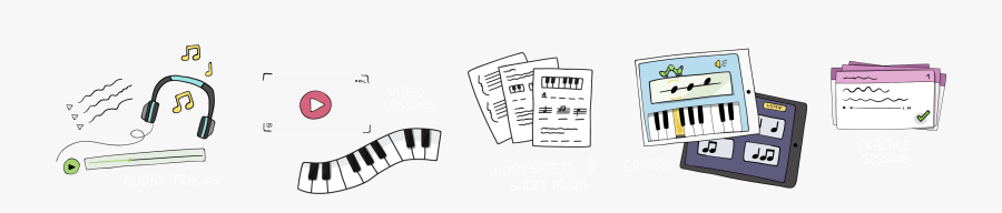 Electric Piano, Transparent Clipart