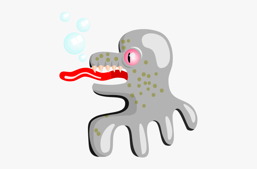 Vector Drawing Of Octopus With Tongue Out - Vector Graphics, Transparent Clipart