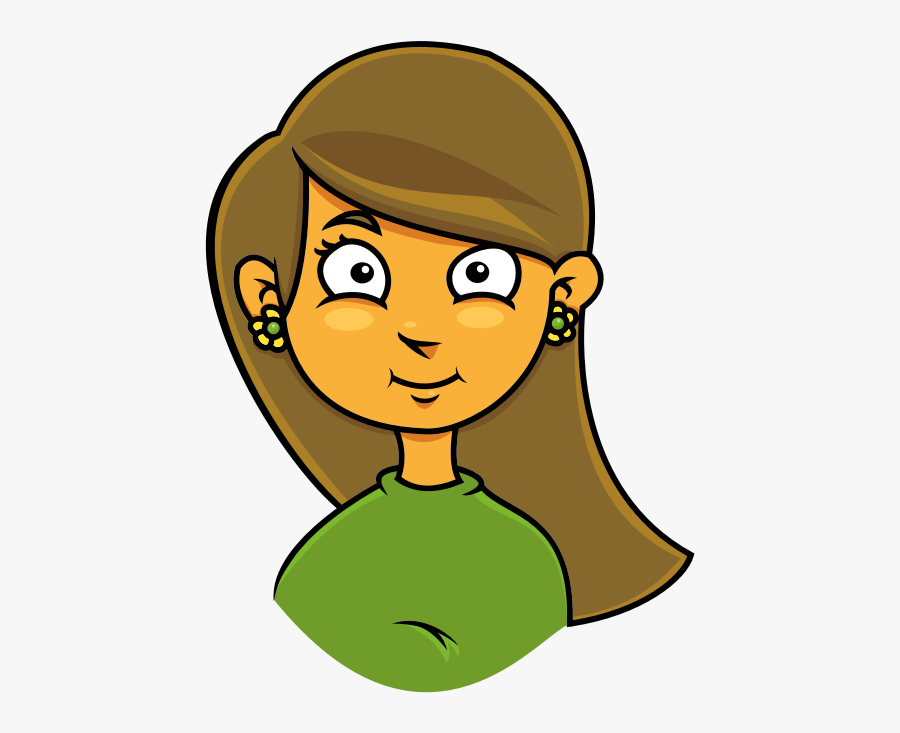 Smiling Faces Girl Colouring Pages - Girl Clipart Face, Transparent Clipart