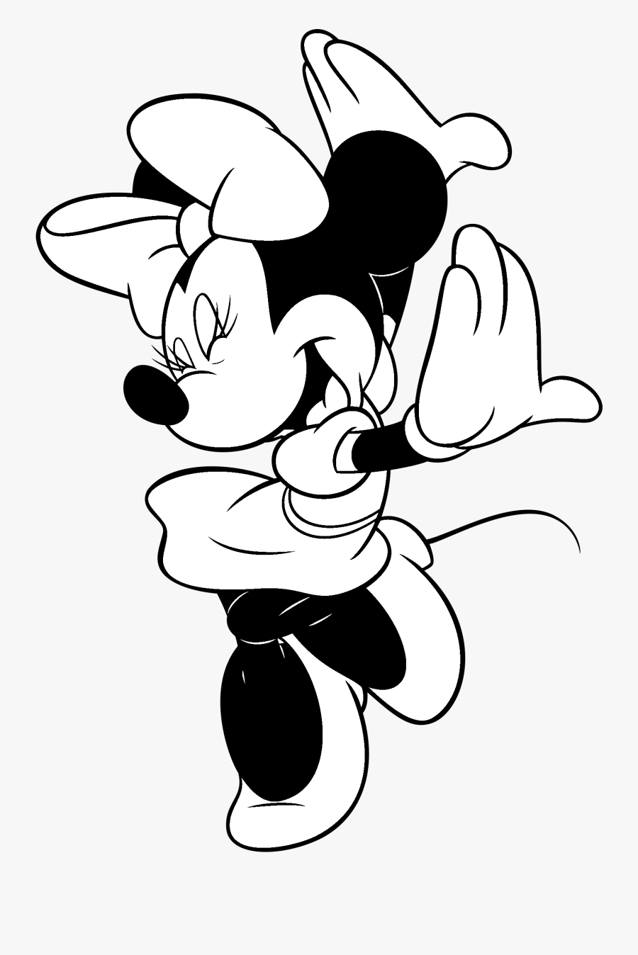 Minnie Mouse Logo Black And White - Disney Minnie Mouse Vector, Transparent Clipart