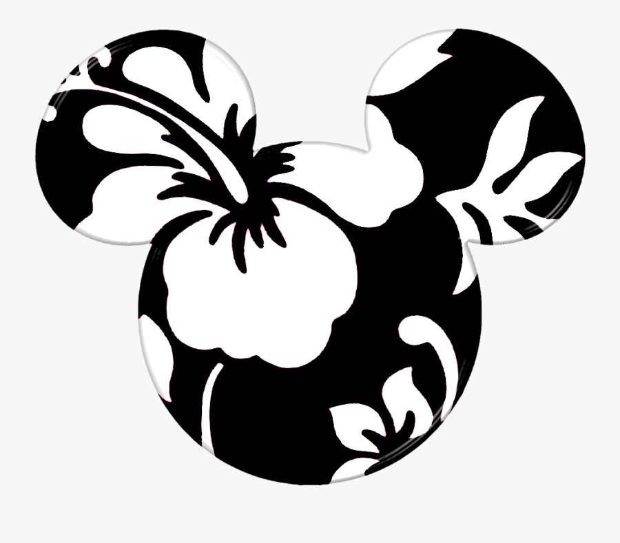 Hawaiian Minnie Mouse Head, Transparent Clipart
