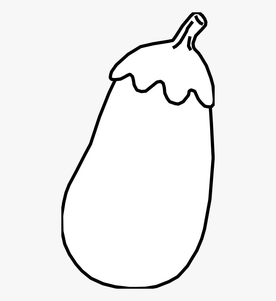 Eggplant Clipart - Fruit Clipart Black And White, Transparent Clipart