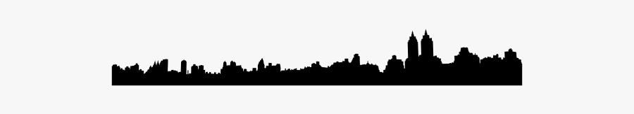 New York Central Park Skyline Silhouette - Silhouette, Transparent Clipart