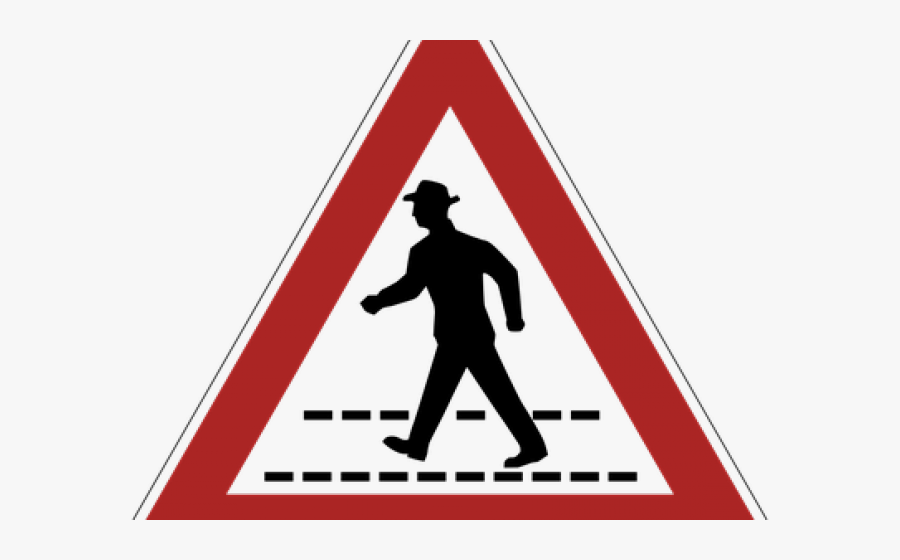 Walkway Clipart Pedestrian Lane - Traffic Sign, Transparent Clipart
