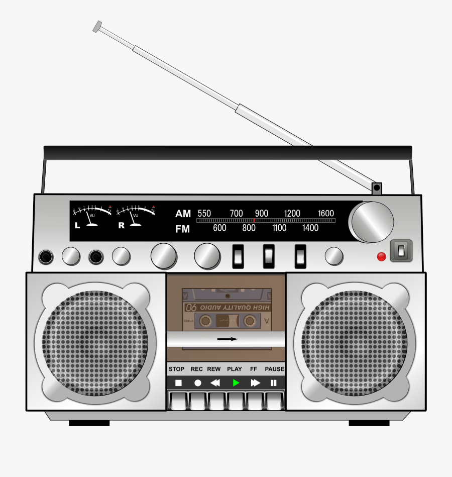 Transparent Speaker Clipart - Boombox Radio Png, Transparent Clipart