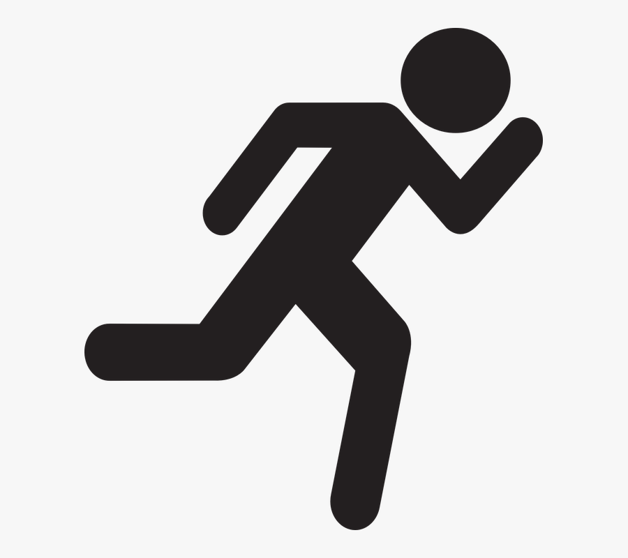 Runner Clipart Logo - Running Stick Man Png, Transparent Clipart