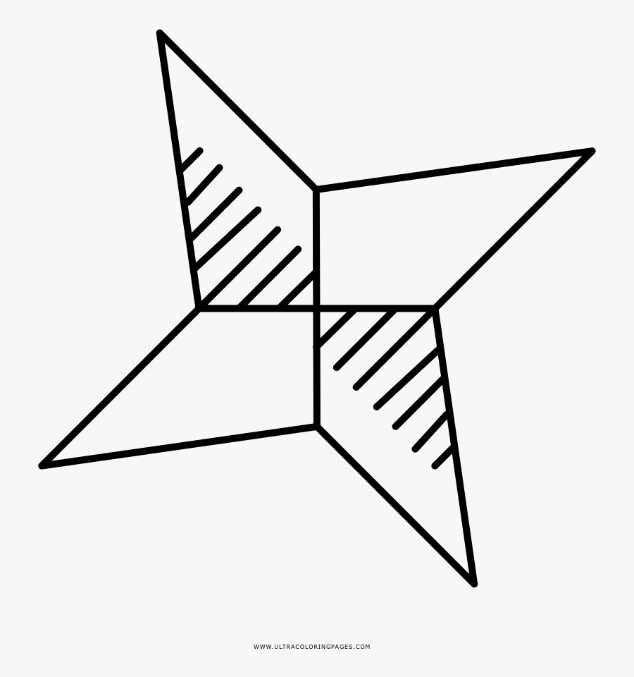 Ninja Star Coloring Page , Free Transparent Clipart ClipartKey