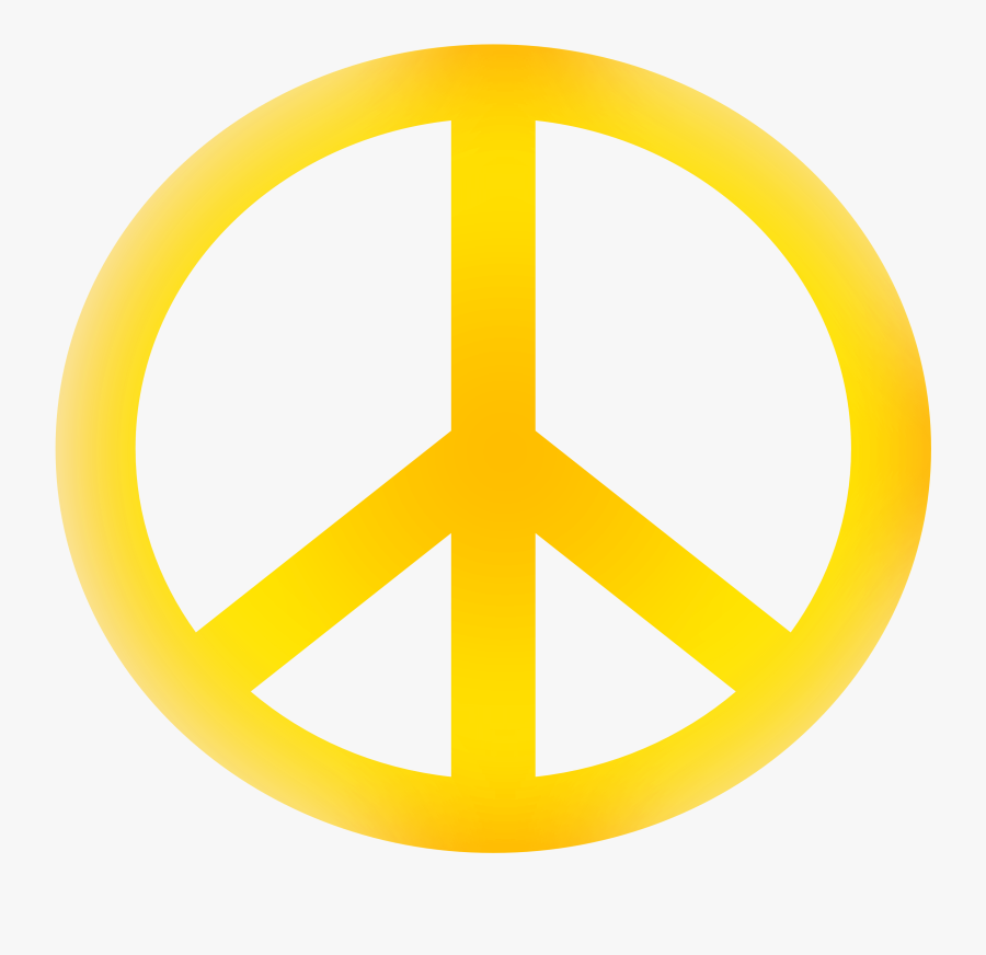 Christmas Peace On Earth Clipart - Peace Symbol Yellow Png, Transparent Clipart
