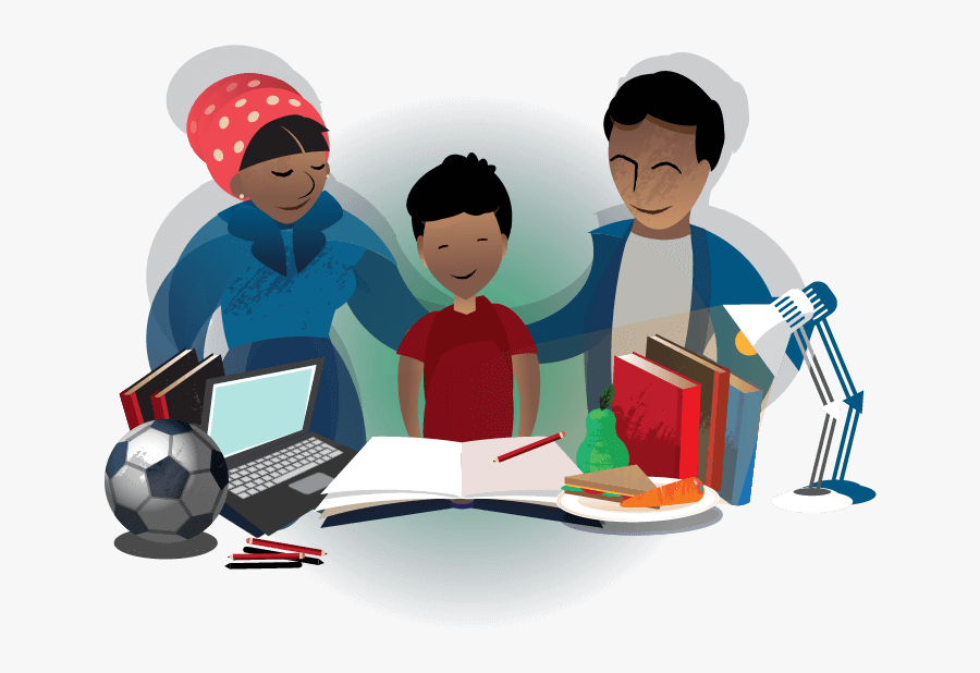 Transparent Reading Clip Art - Supportive Family Clipart, Transparent Clipart