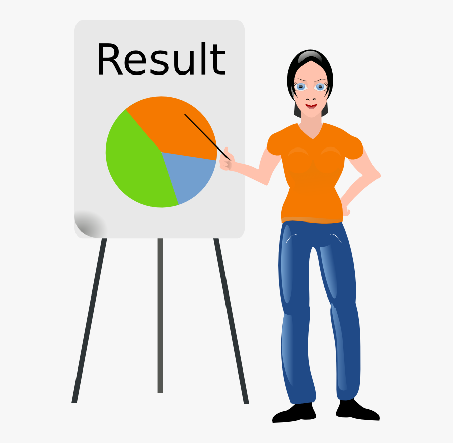 Presentation With Girl - Presentation Clip Art, Transparent Clipart