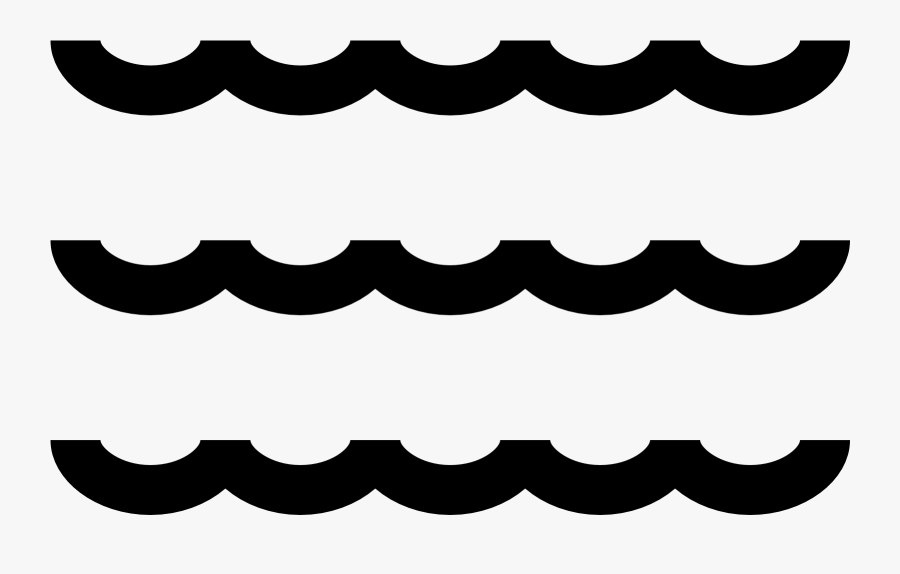 Black And White Waves Vector, Transparent Clipart
