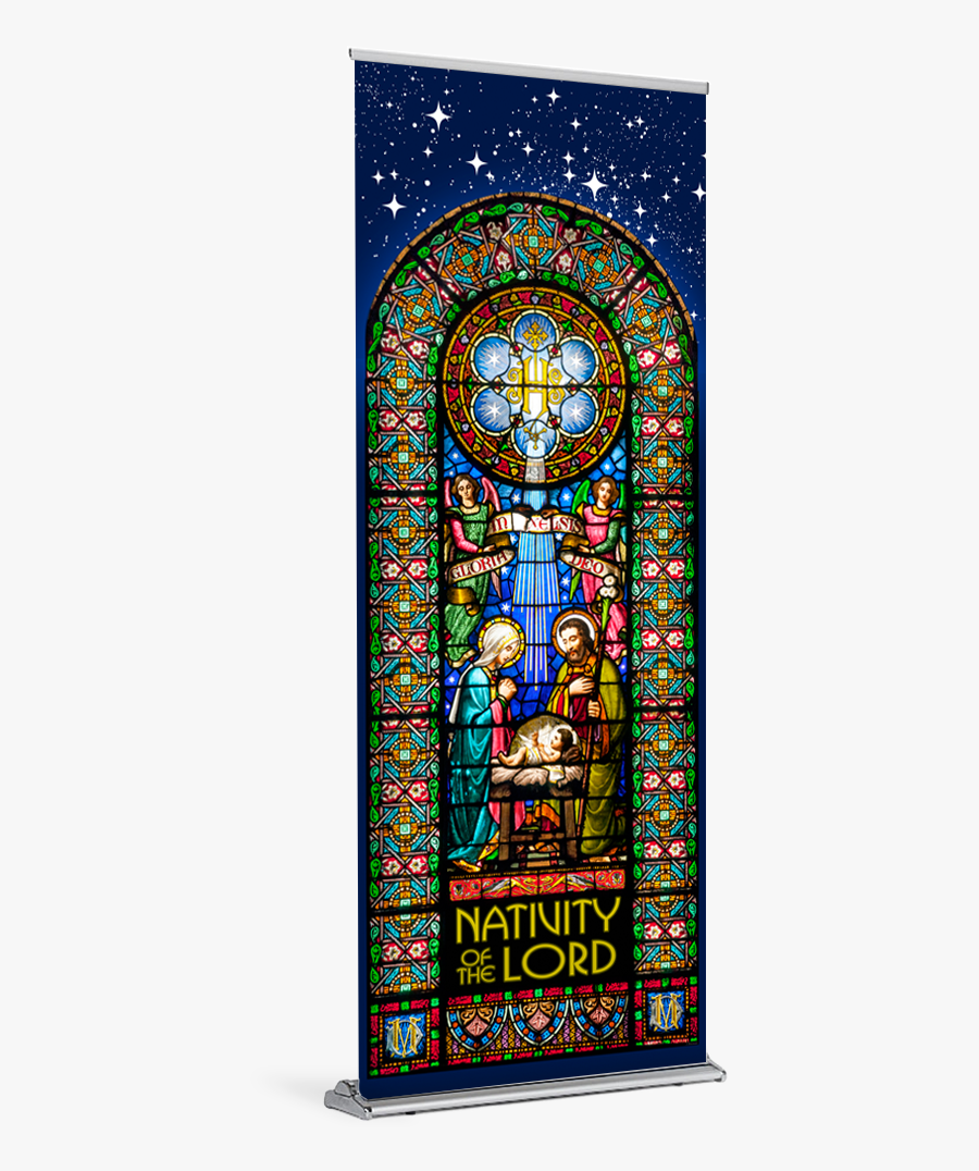 Christmas Stained Glass Bulletin, Transparent Clipart